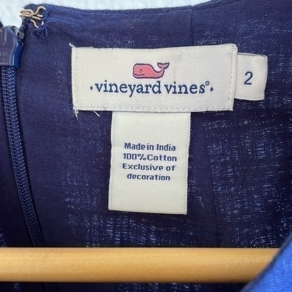 Vineyard vines navy embroidered dress - Picture 6 of 6